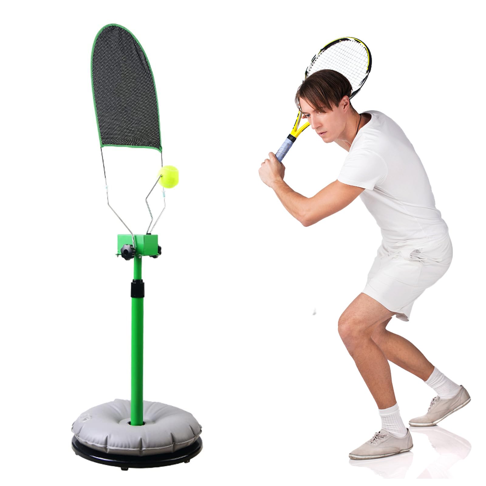 Machine d'entraînement de tennis réglable portable pour auto-apprentissage
