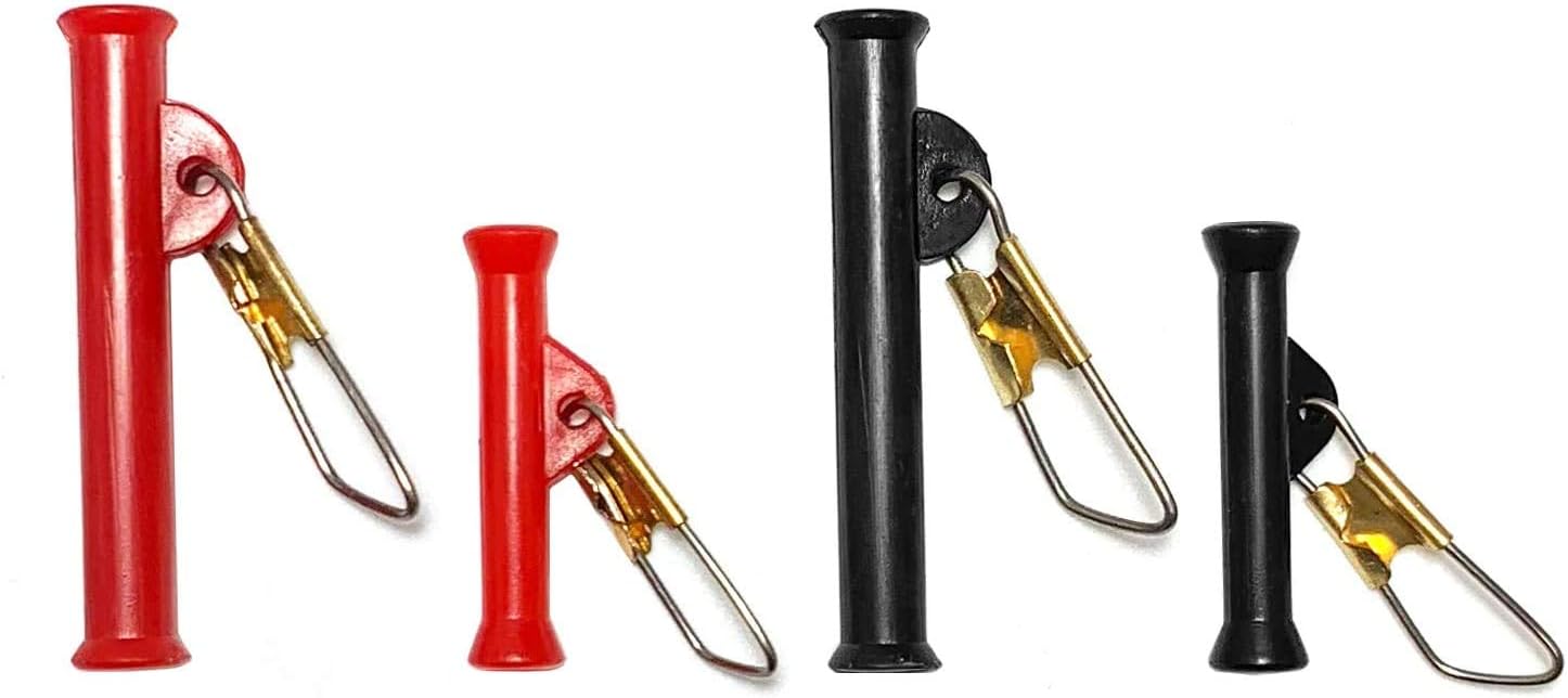 1.5" Sinker Slides, 100 Pcs Red, for Saltwater & Freshwater Fishing, Ideal for Surf Fishing, Catfish & Bottom Rig Setups