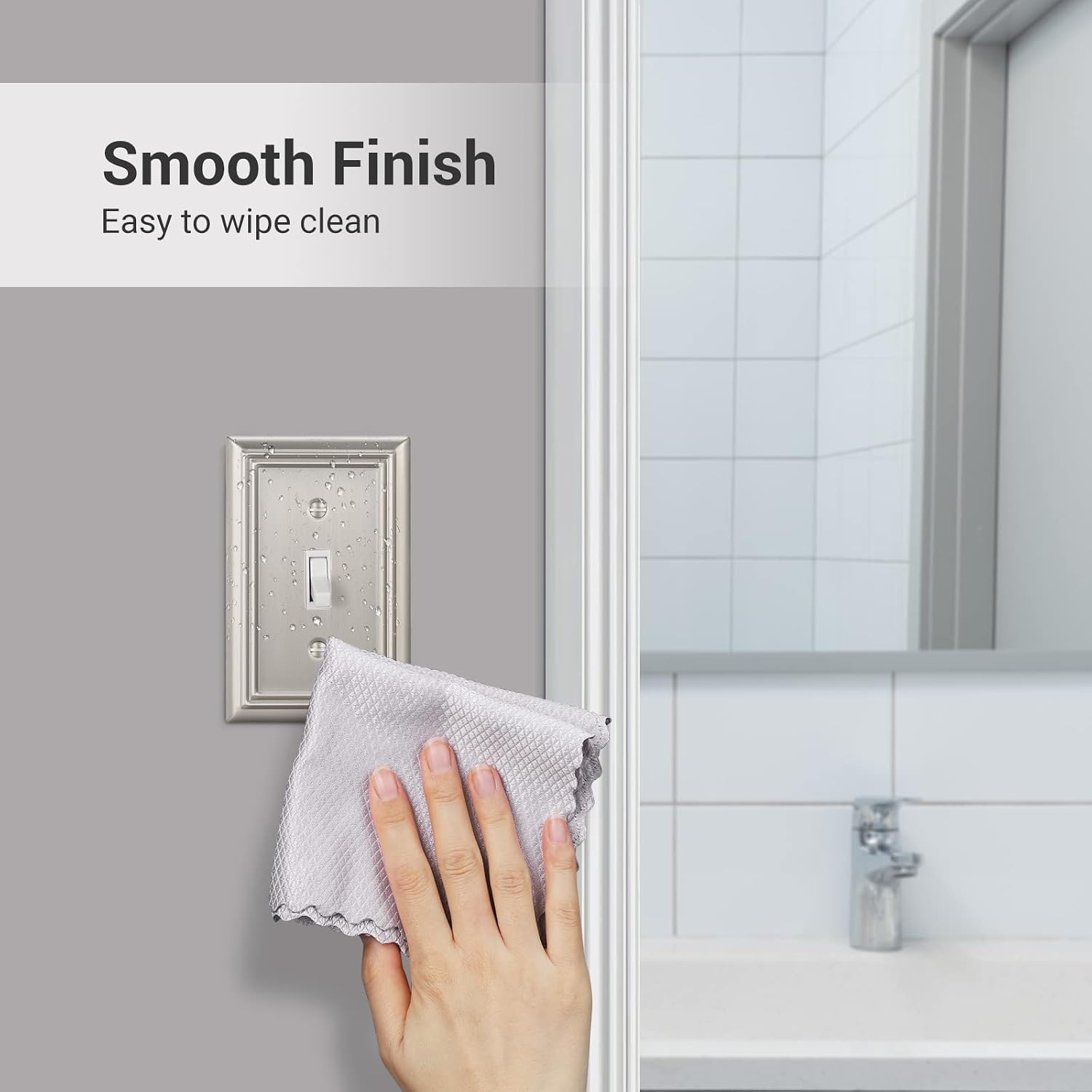 DEWENWILS Double Toggle Wallplates + DEWENWILS 4-Pack Metal Wall Plate