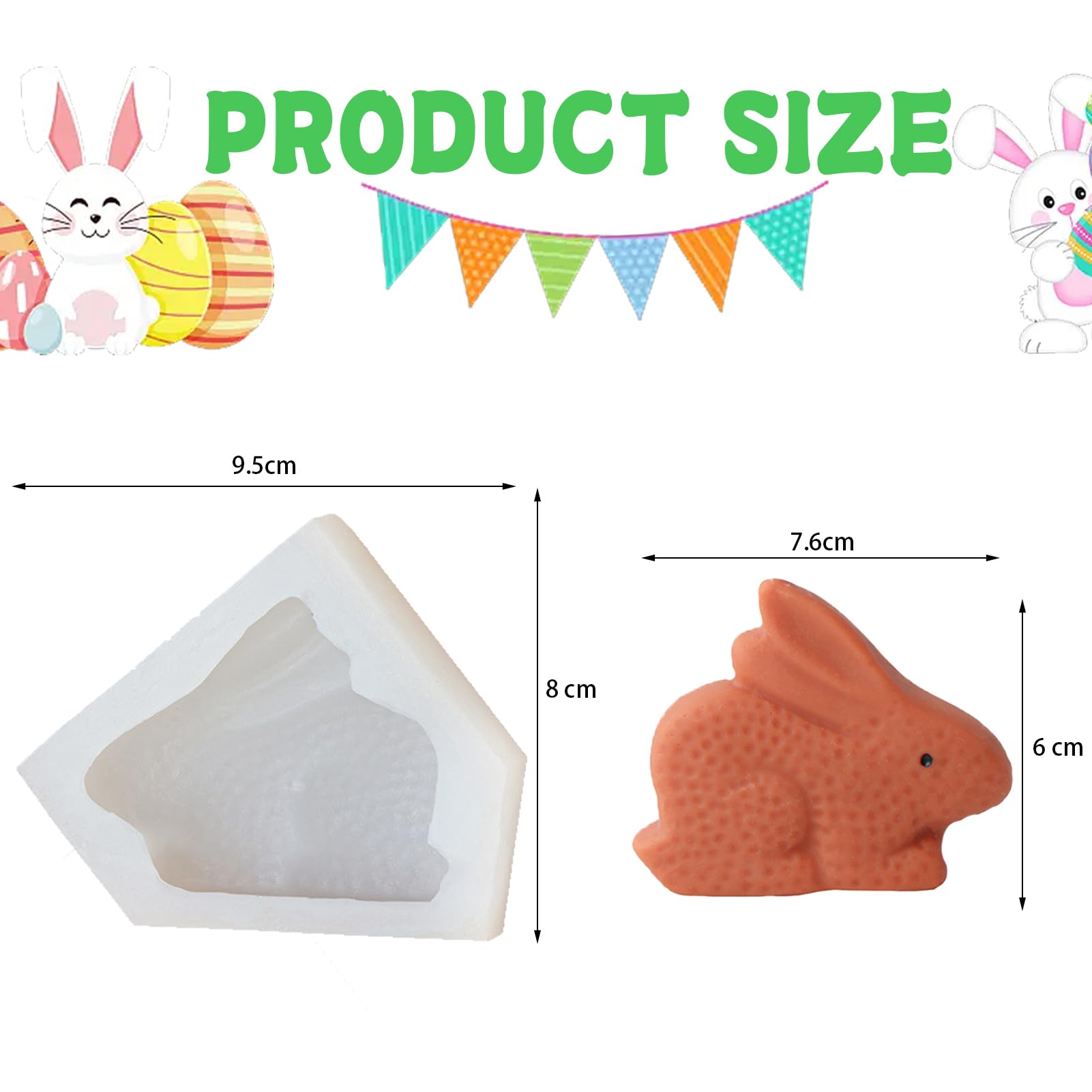 Lot De 2 Moules En Silicone Pour Pâques, Lapin