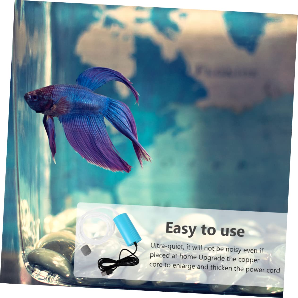 Happyyami 3piezas Bomba De Aire Portátil USB para Acuario Silenciosa para Mantener Tanques Actividades Al Aire