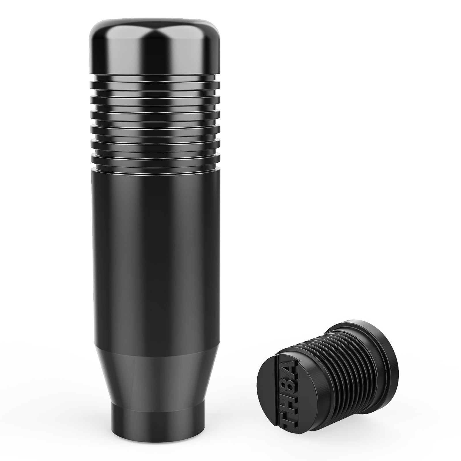 aikeec Gear Shifter Knobs and Adapter Compatible with Logitech G29 G920 G923 G27 Driving Force Stick Aluminum Weighted Shift Knob Gear Shifting Lever Handle (Black Th8a)