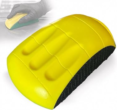 LiME LiNE 6 Inch Hook and Loop Mouse Hand Sanding Block Ideal for Sanding Automotive Body, Art & Crafts and DIY Projects Flexible Block