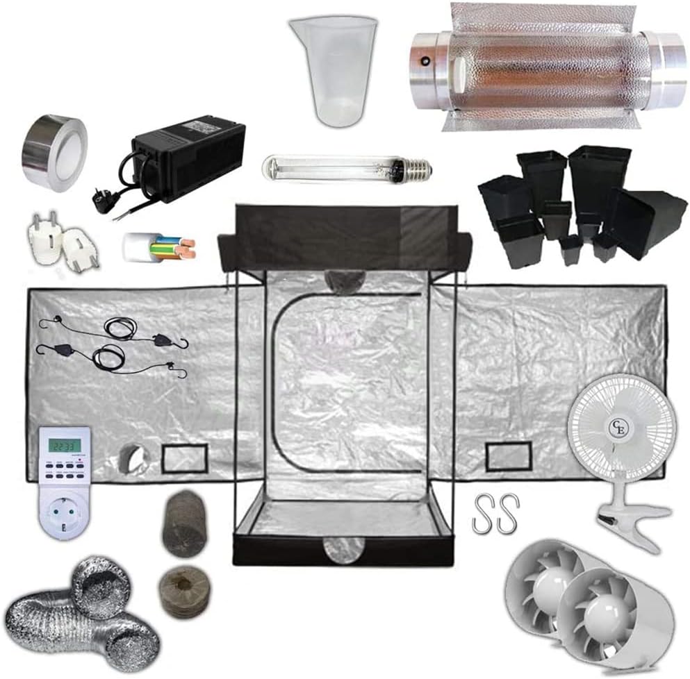Hydroponic Grow Room Kit 600W HPS Cooltube Protube - Tent 145x145x200 - Ballast ETI 2