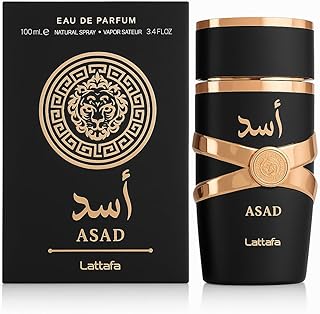 Perfume Arábe Asad de Lattafa 100ml Original, Fragrância Oriental Premium, Eau de Parfum - Produto 9 mais recomendado com 5 estrelas