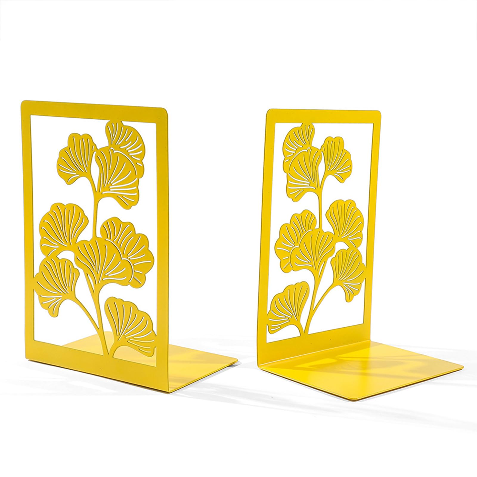 1Pair Decorative Metal Book End for Shelves Hollowed Bookend Book Stopper for School Library 9x12x17cm Bookends for Shelves