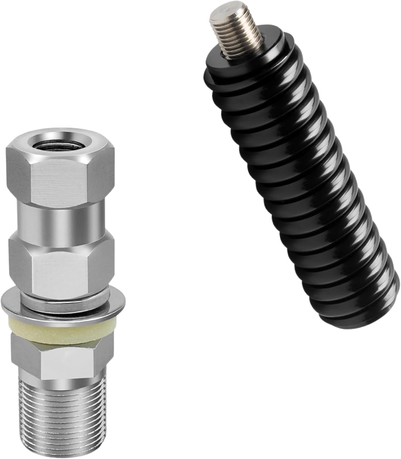 Anina CB Radio Antenna SO-239 Stub Mount Heavy Duty Connector Standard 3/8 X 24 Threaded, SS-3H CB Antenna Spring 305311SS Stainless Steel Heavy Duty Radio Antenna Base Mount