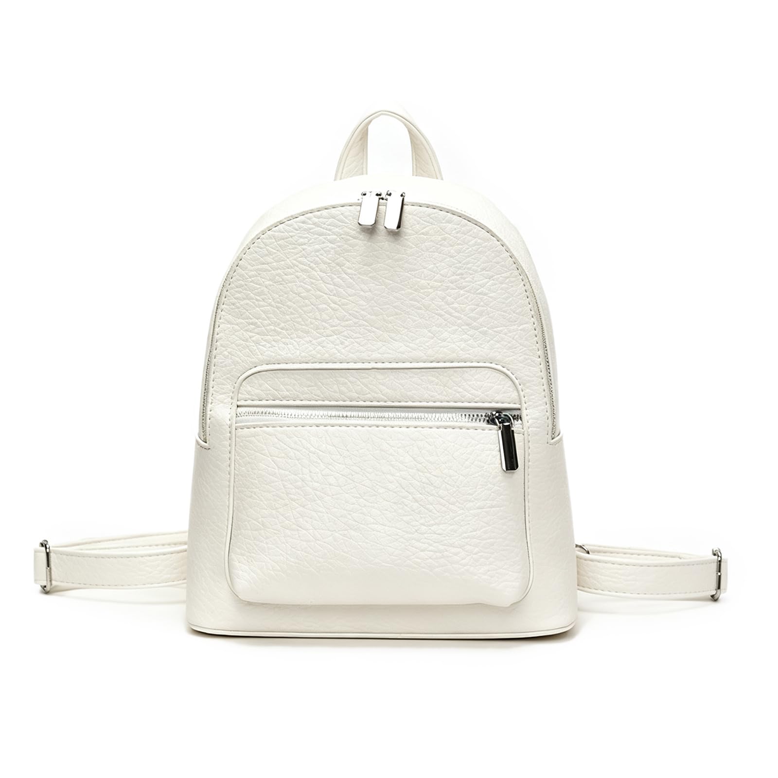 Mini PU moda casual zaino leggero giornaliero pacchetto a spalla sacchetto,White