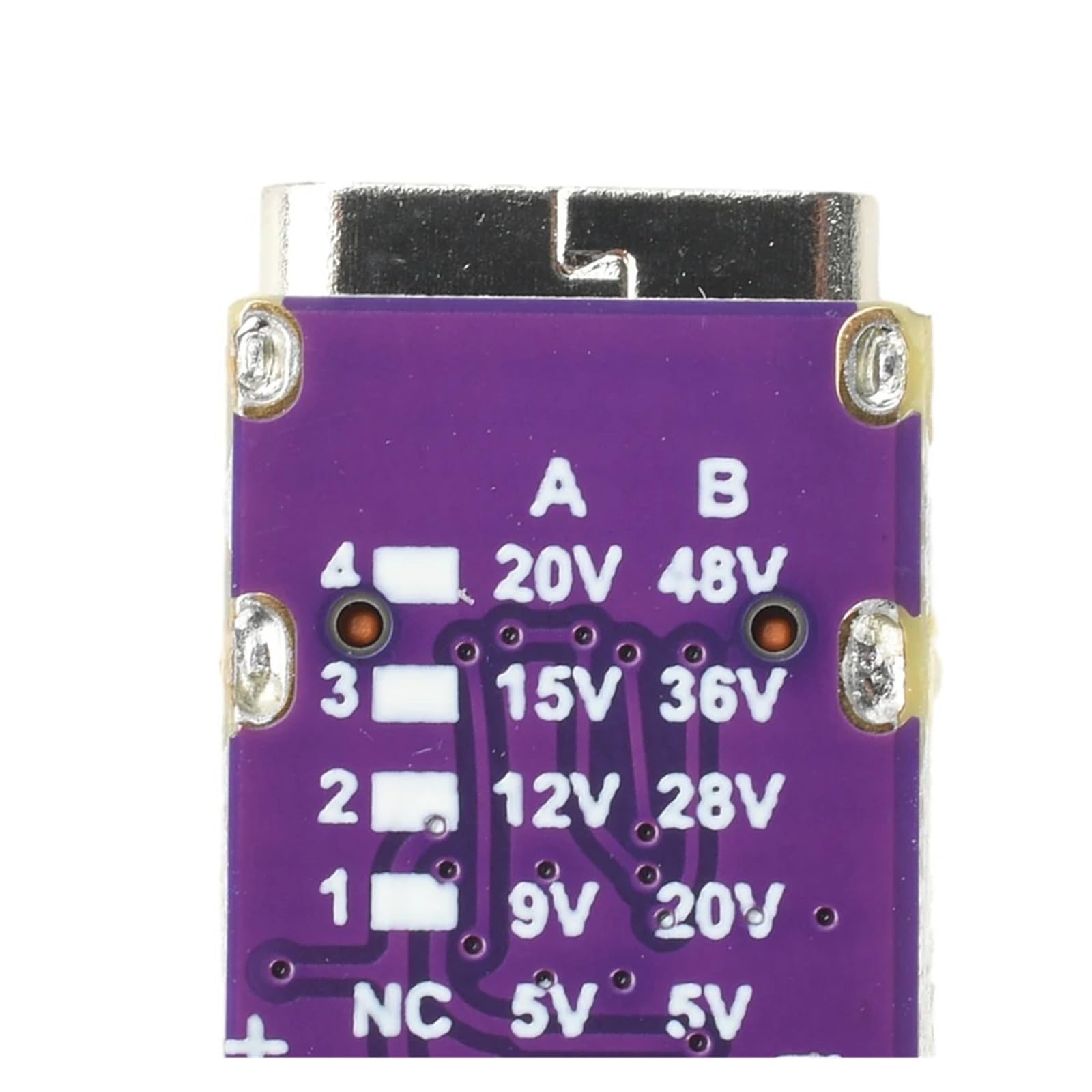 PD3.1/QC3.0 Decoy Module USB-C 5-48 V 5 A Fixed Output Board for DIY Power Supply Tester (High Voltage)