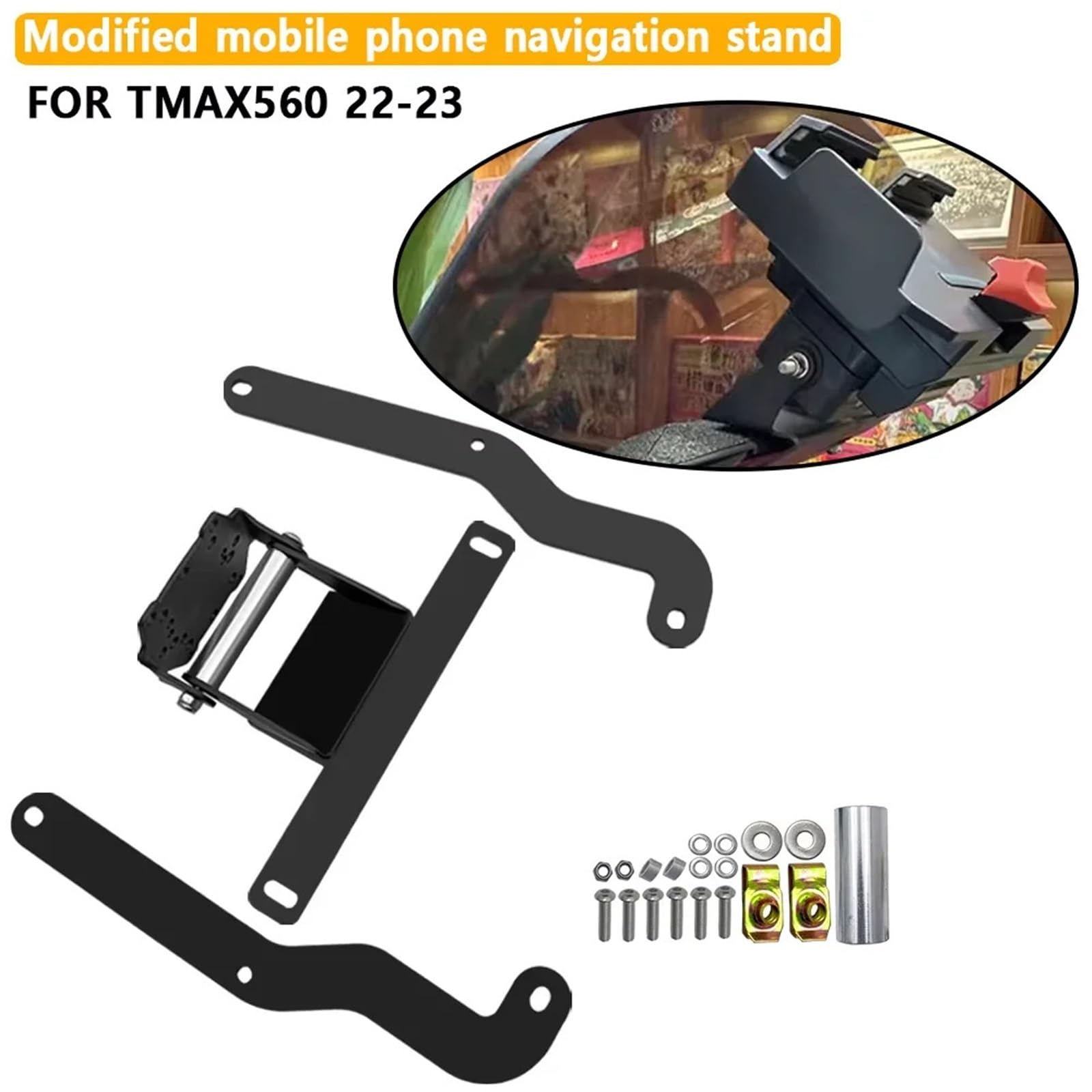 Uchwyt do nawigacji GPS Akcesoria motocyklowe Uchwyt montażowy nawigacji GPS Adapter do TMAX T-MAX 560 Tmax560 2022 2023 Motocyklowy uchwyt do nawigacji