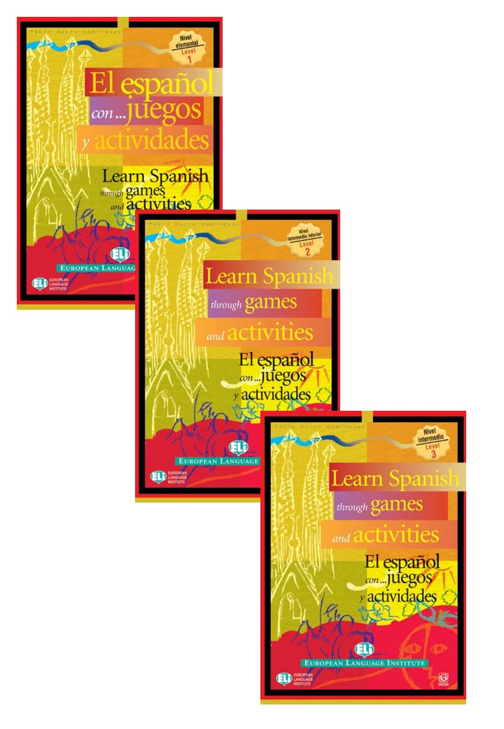 Spanish Through Games And Activities - Level 1 + 2 + 3 Set of Three Books