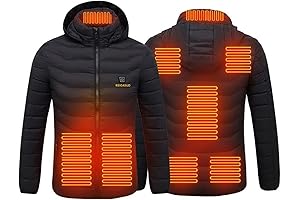 Chaqueta calefactable para hombre de 8 zonas y 3 niveles de calor