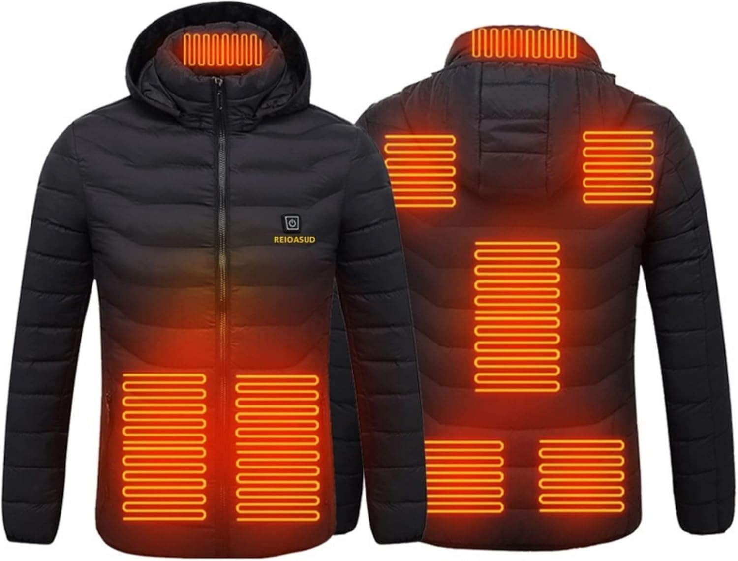 REIOASUD 2023 Heated Hoodie 8 Heating Zones Coat for Men and Women,Heated Jacket with 3 Heating Levels,Zip Heated Vest REIOASUD 2023 Heated Hoodie 8 Heating Zones Coat for Men and Women,Heated Jacket with 3 Heating Levels,Zip Heated Vest