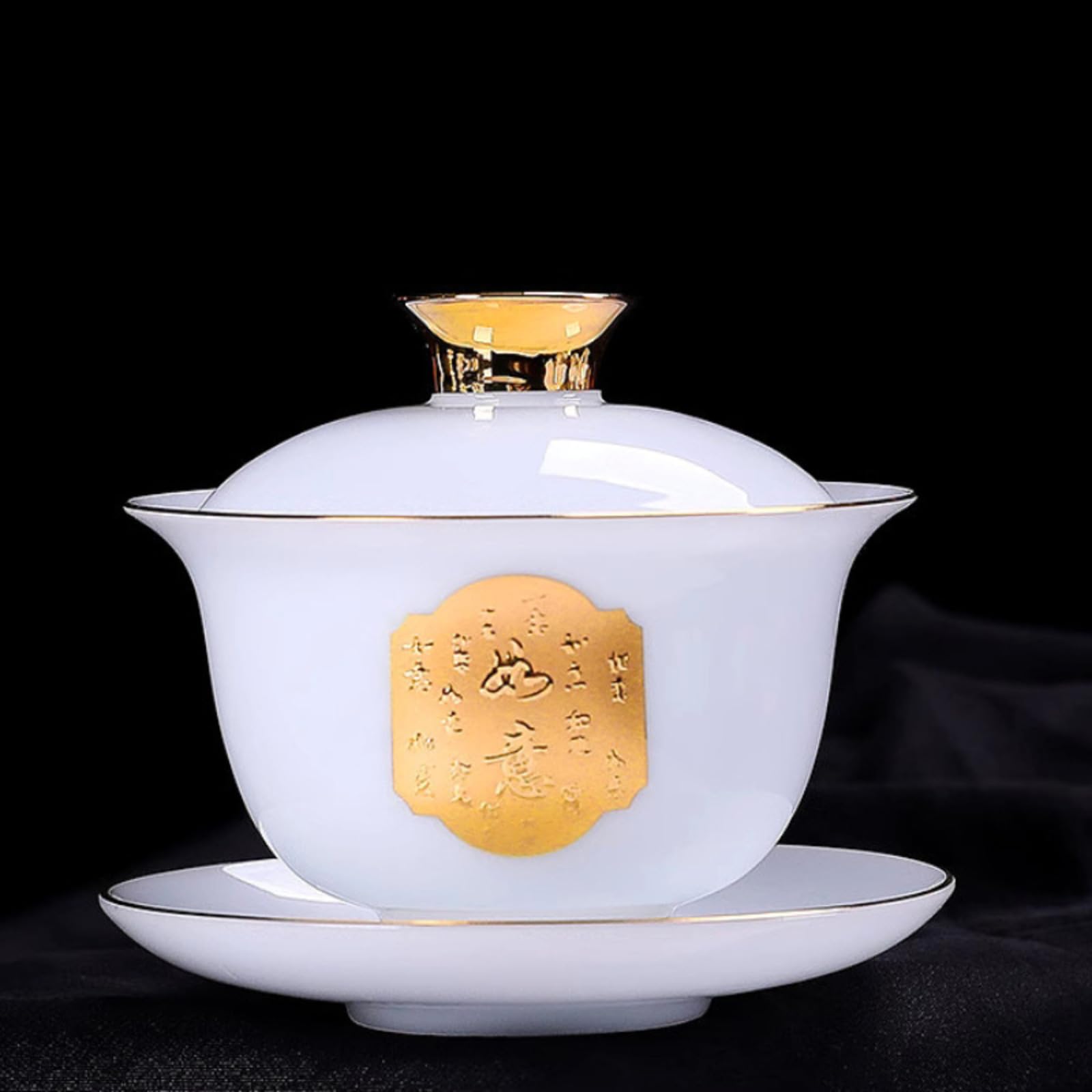 Gaiwan en porcelaine de jade blanc premium pour le thé Kungfu
