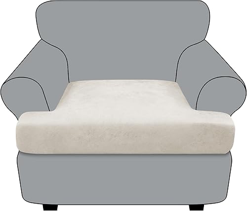 Vista 76 de Fundas de cojín para sofá, con aspecto de cuero, 3 piezas, juegos de fundas elásticas para asientos de sofá para sala de estar, fundas de cojín