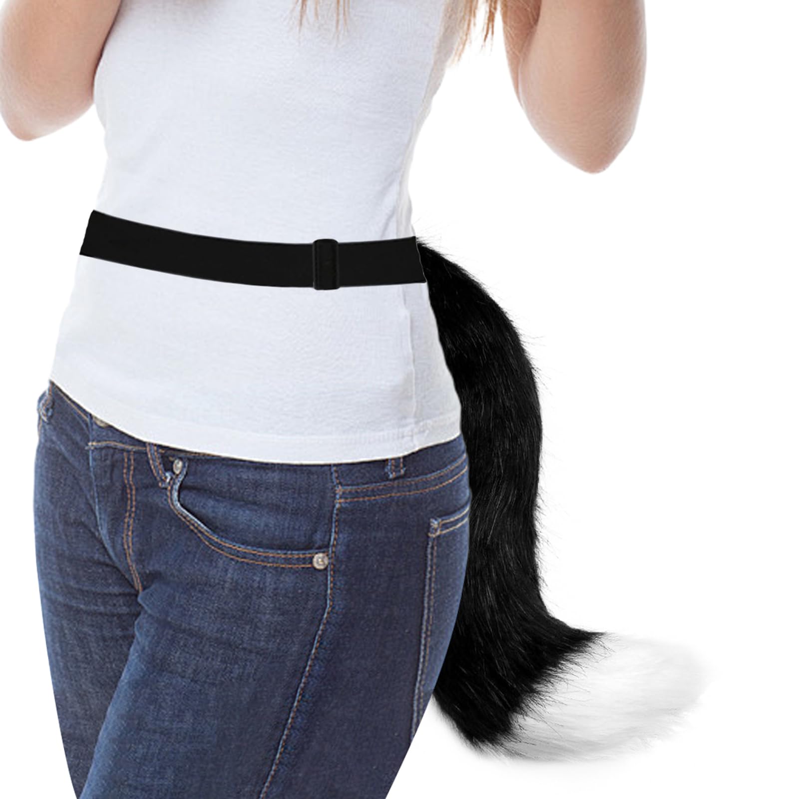 Máscara de cabeza de perro con forma de animal novedosa con forma de garra de cola de felpa, guantes y guantes para fiesta de Halloween, disfraz de cosplay