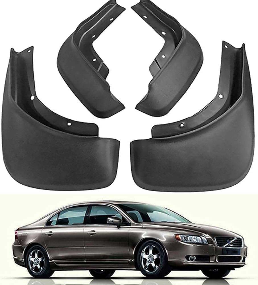 Weiyh Normal No Drill Mud Flaps For Car Front Rear Wheel For Volvo S80 S80l 2007-2016