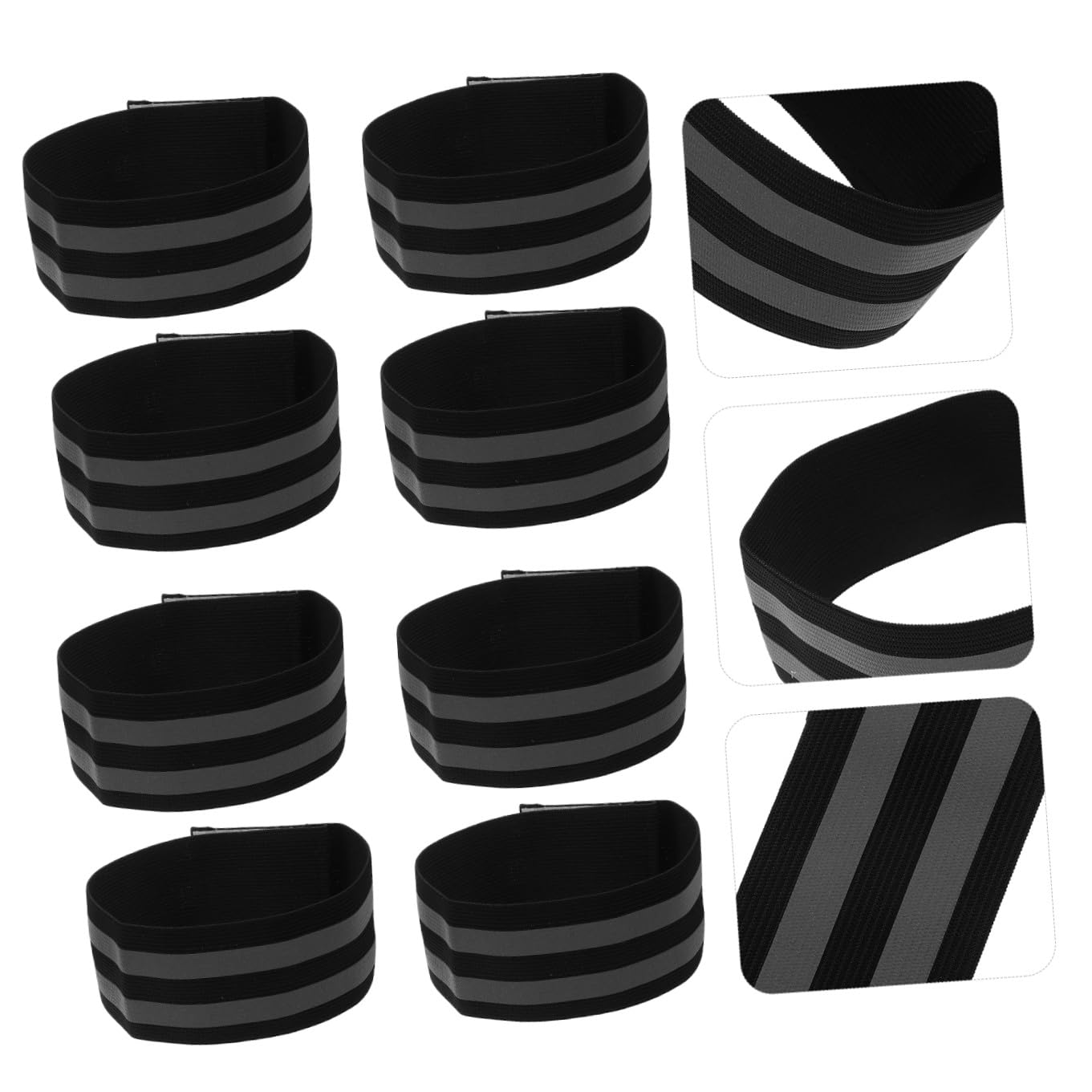 Toddmomy Fasce Riflettenti Elastiche Bracciali Sicurezza Alta visibilità per Corsa E Passeggiate Notturne Materiale 10 * 2