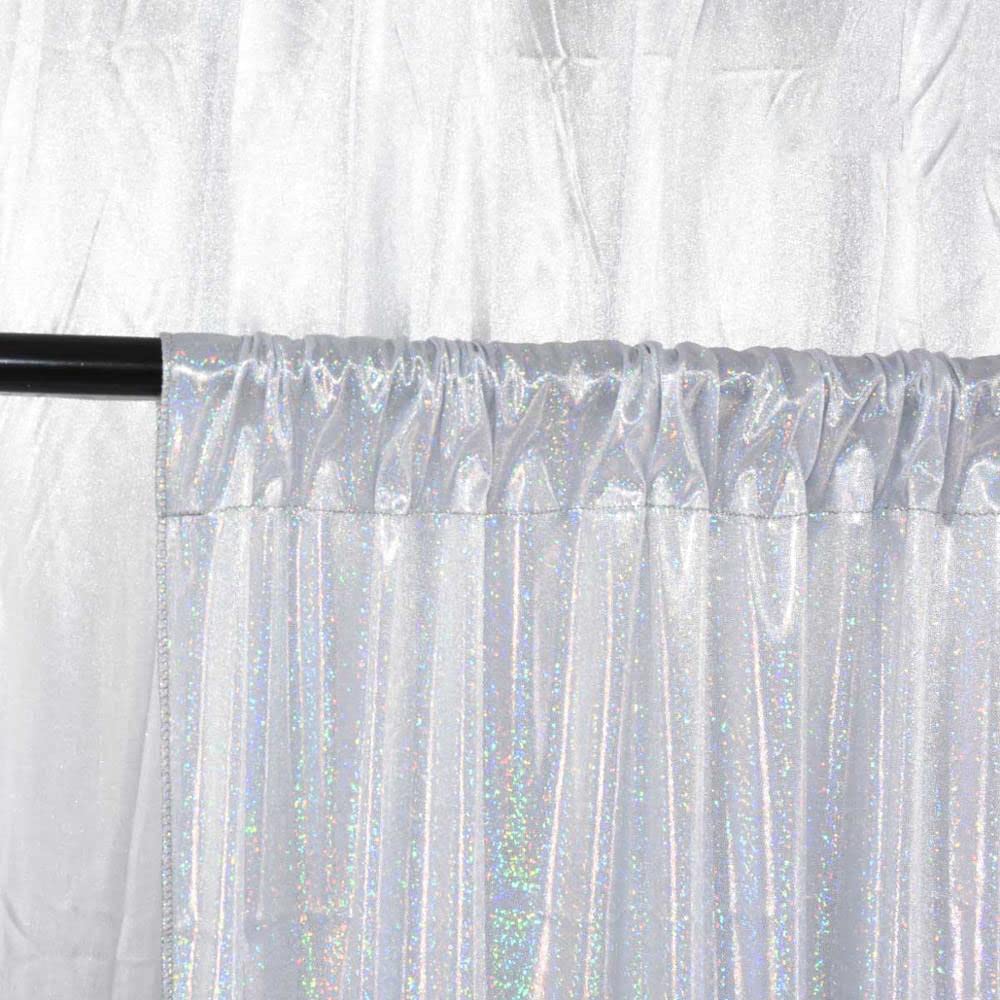 MARKIF 5*10FT Silver EIridescent Sequin Toile de Fond, Décoration de Toile de Fond de Photomaton de Mariage de Fête, Rideau de Paillettes, Drapé, Panneaux de Paillettes-Or Clair,1Y Fabric-W150xL90cm