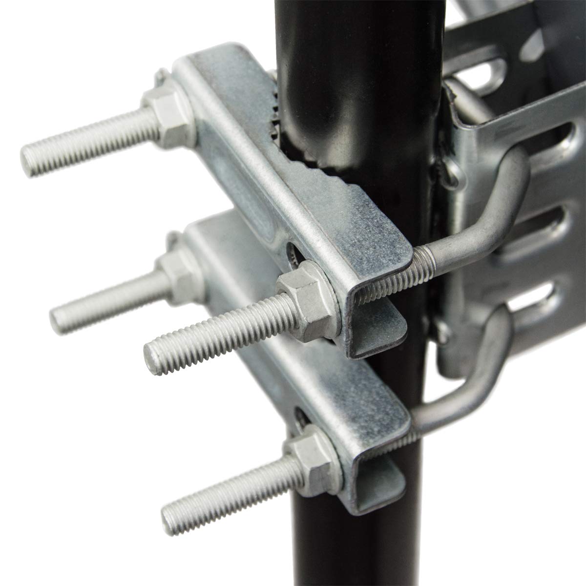 PremiumX Satelliten-Komplettanlage 60cm Satellitenschüssel Stahl Anthrazit Satellitenantenne SAT Twin LNB 4X F-Stecker 2 Teilnehmer