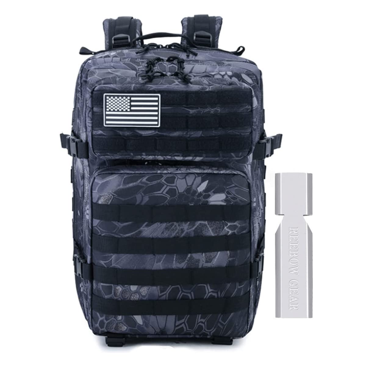 REEBOW GEAR Zaino tattico da 45 Litri Zaino d'assalto Militare Zaino Molle Zaini Grandi per Escursionismo Campeggio Viaggiare,F