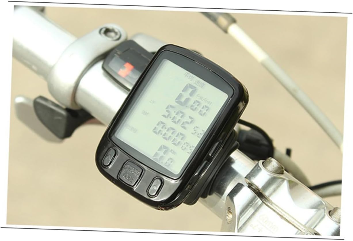 Mipcase Wired Bike Speedometer with LCD Display Odometer for Mountain Bikes and Road Cycling Multi-Function Bicycle Computer with Removable Battery Suitable for Hiking and Outdoor