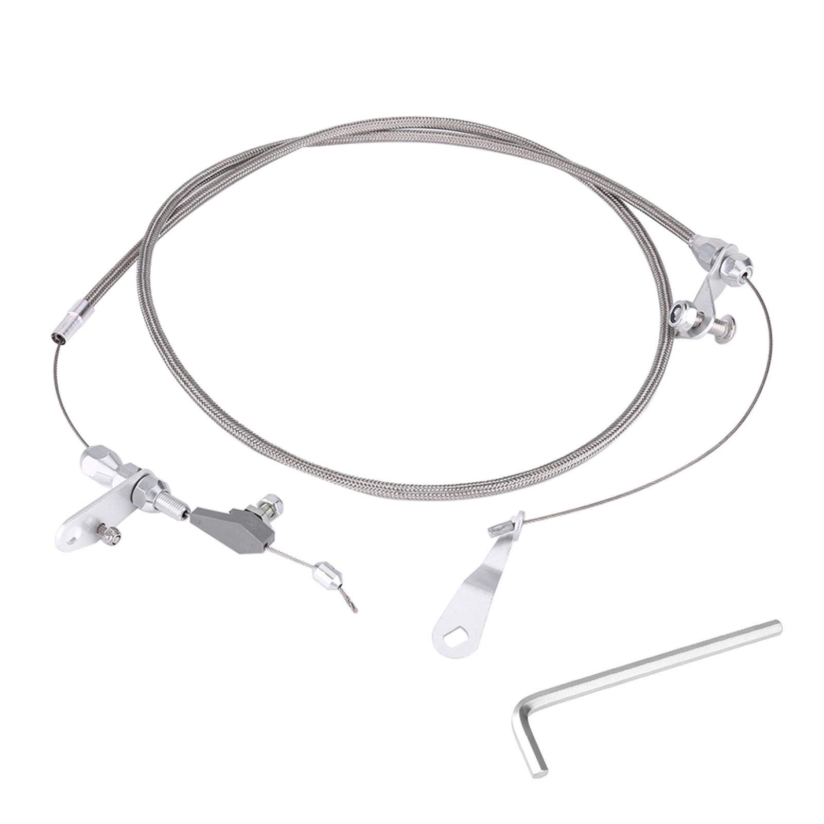 Kabel Aramox Kickdown, Pleciony Kabel ze Stali Nierdzewnej Down Transmisja Detent Kickdown Silver dla C6