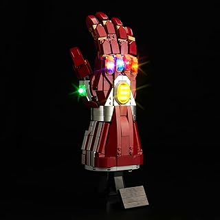 LED Light Kit for Lego Marvel Nano Gauntlet 76223 Collectible Building Kit, Lighting Set Compatible with Lego Iron Man Gauntlet- Basic Version(Lights Only, No Lego Models)