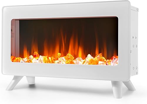 Miniatura 10 de FLAME&SHADE - Calentador de Chimenea Eléctrico Portátil para Uso en Interiores, Calentadores de Chimenea con Llama LED 3D, Protección Contra