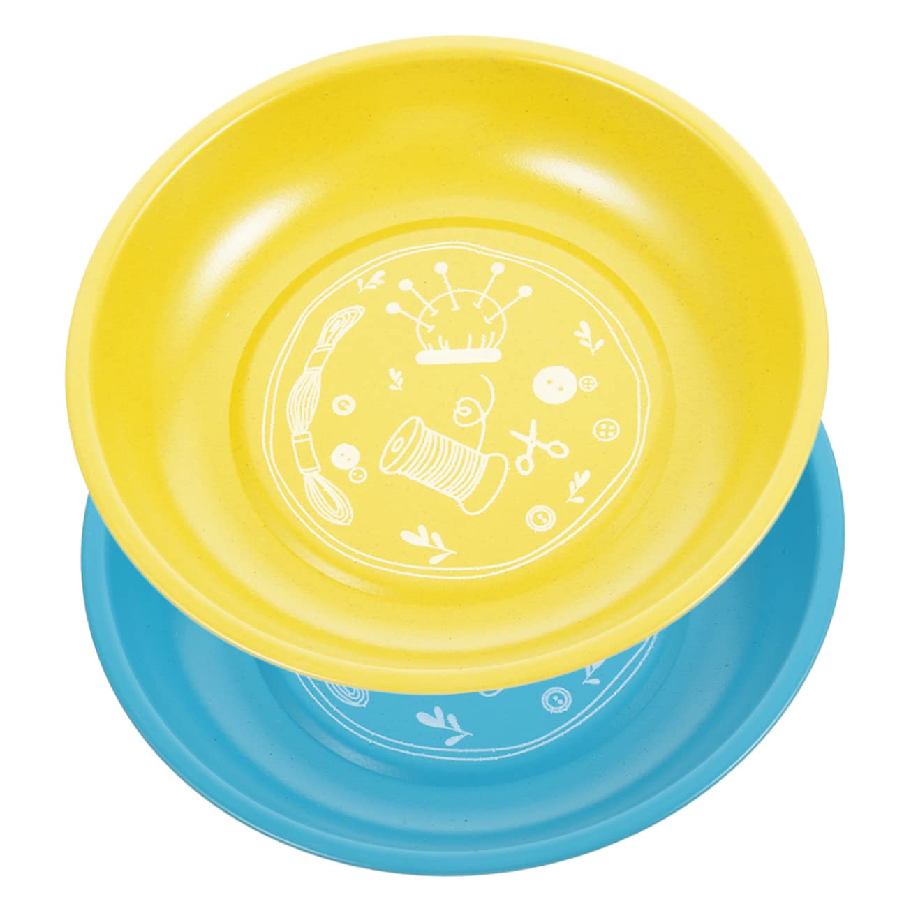 VILLCASE Organizador Magnético de Agujas para Costura, 2 Piezas, Cuenco de Acero Inoxidable, Base Imantada, Adecuado para Mesa de Manualidades