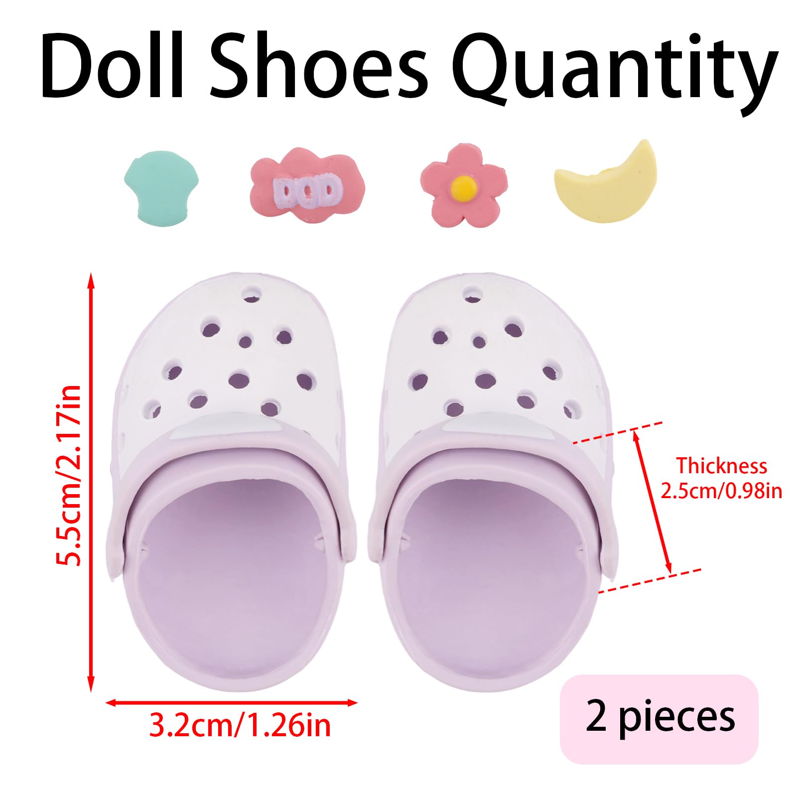 Mini Hole Shoes for 6.69in/17cm Dolls - Image 2