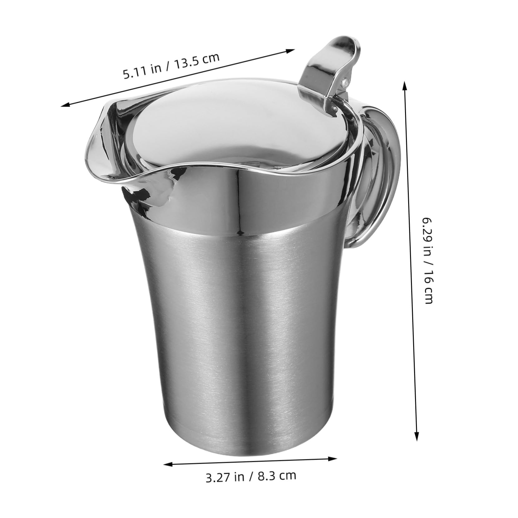 IMIKEYA Brocca per Salsa Isolata in Acciaio Inox Doppio per Mantenere Caldo Sugo per Servire Salse e Condimenti in Ristoranti e Uso Domestico