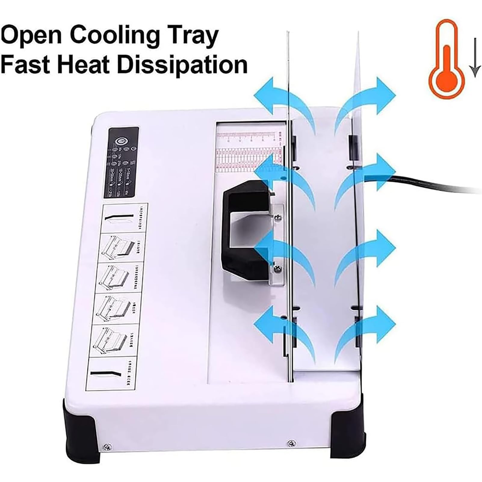 Rilegatrice Hot Melt, Rilegatrice Termica A Contratto Elettrica A4, Riscaldamento in Ceramica PTC, Adatta per La Rilegatura di Fatture di Documenti