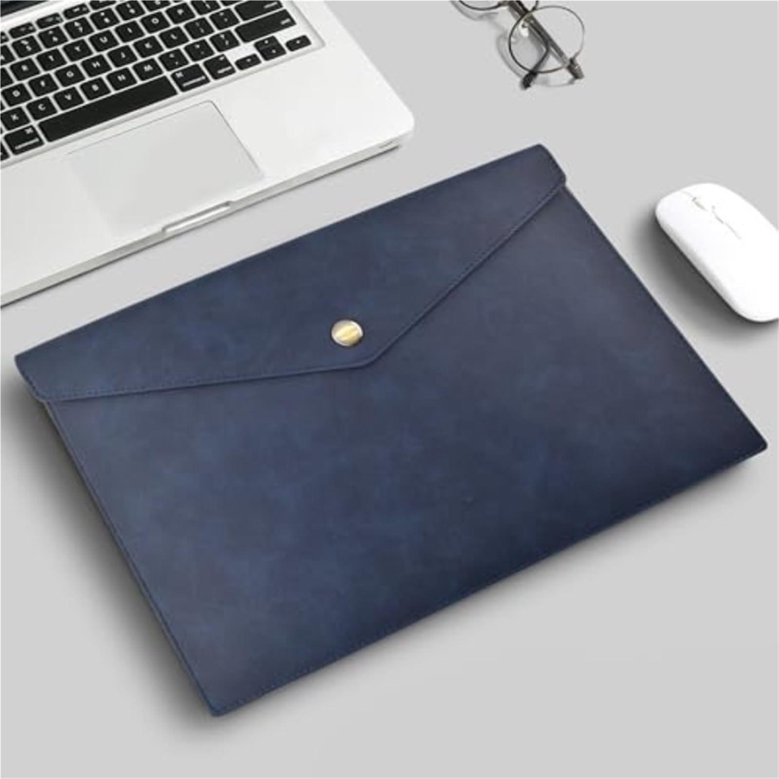 1 pz cartelle di file in pelle PU porta documenti A4 busta portfolio impermeabile archivio organizer Per Archiviazione Documenti(Brown)