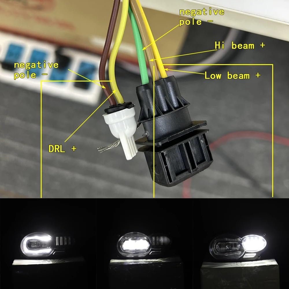 Moto Phares Convient pour Bmw 2005-2012 R1200GS / 2006-2013 R1200GS feux de route/croisement DRL LightMotorcycle lumière LED phare avant