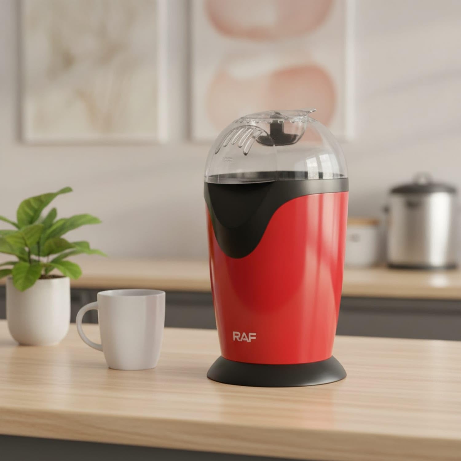 Compact Electric Popcorn Maker Space-Saving Popcorn Mak | Compact Electric Popcorn Maker Space-Saving with Clear Cover for Movie Nights Home Parties Black Red Us Plug-image-43