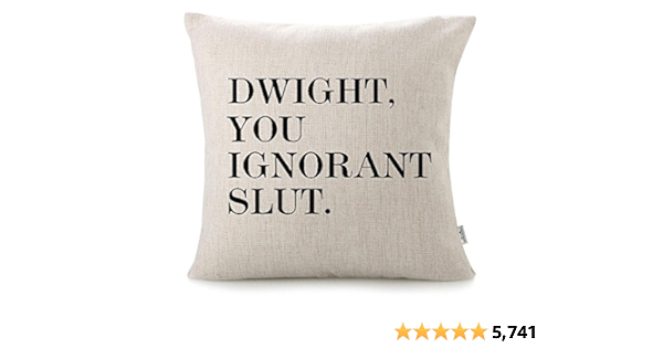 dwight you ignorant pillow