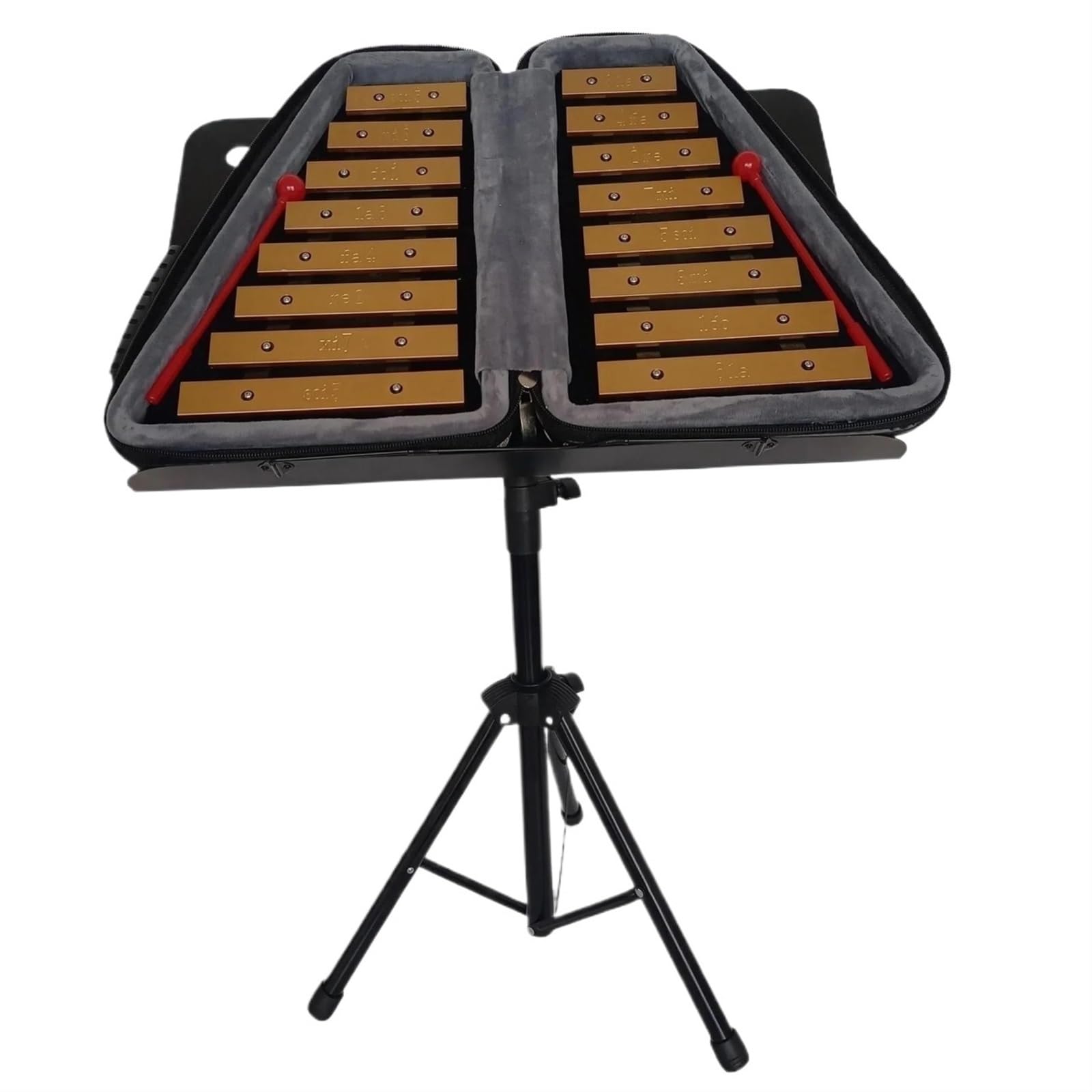 Ksylofon Glockenspiel 16 Tonów Aluminiowy Ksylofon Drewniany Instrument Muzyczny Harfa Profesjonalna Praktyka Gry Na Instrumencie
