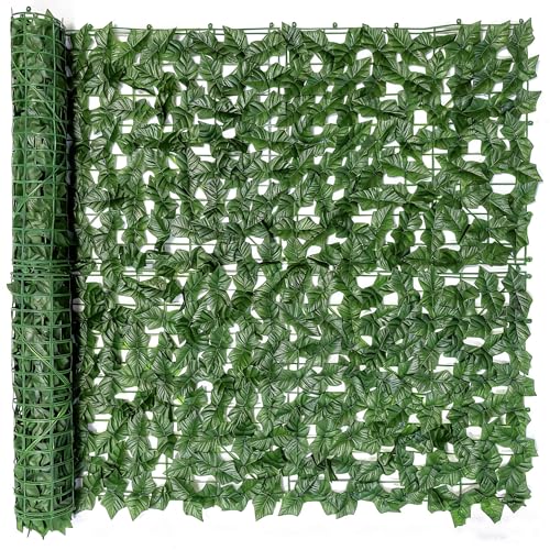 Privacy Fence Screen Artificial Ivy Grass Wall Screen 120x40 in Balcony Fence Privacy Screen Faux...
