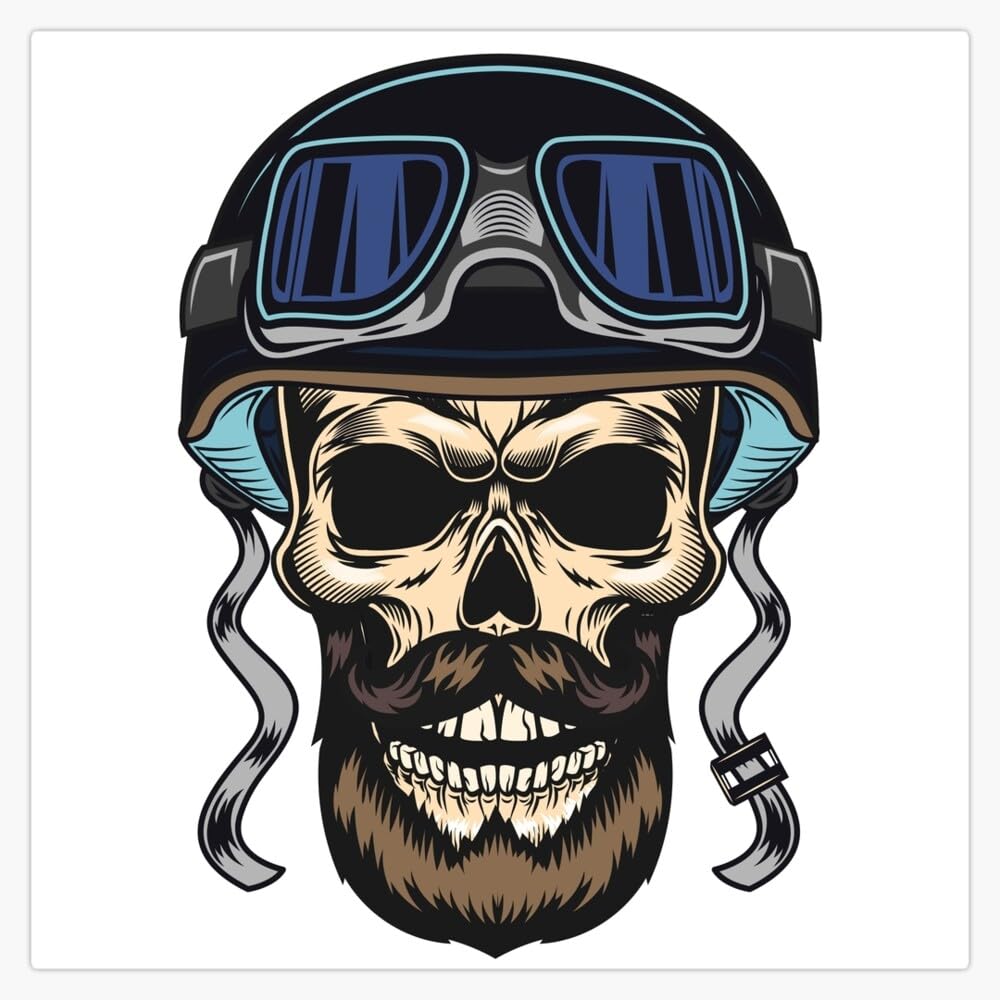 Skeleton Ride or Die Sticker Decal Car Window Water Bottle 5"