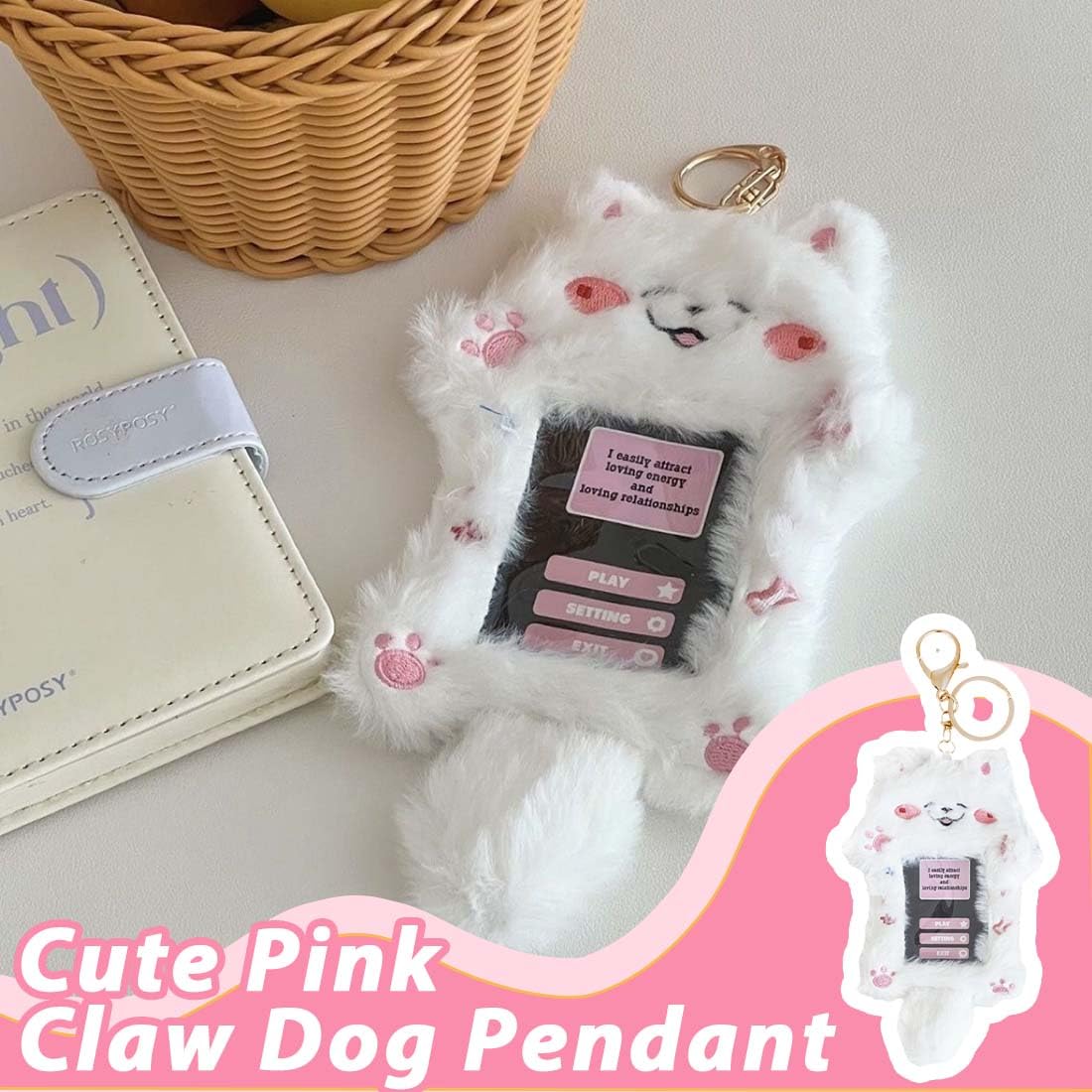 NHQZ NHQ Photocard Holder,Photo Keychain,Kpop Photocard Holder,Chiot en peluche Card Sleeves,Picture Frames,Top Loaders for Cards