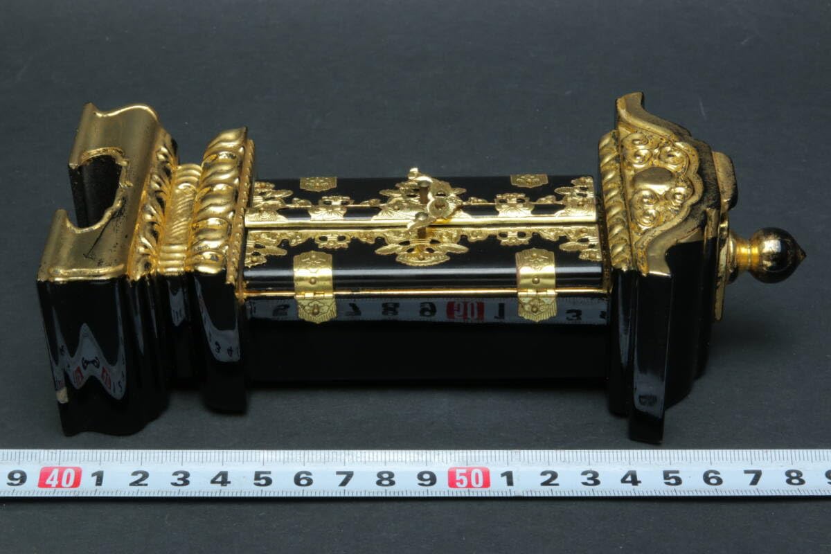 Amazon.co.jp: 5630 繰り出し位牌 回出位牌 厨子 仏壇 仏具 漆 金 仏具 
