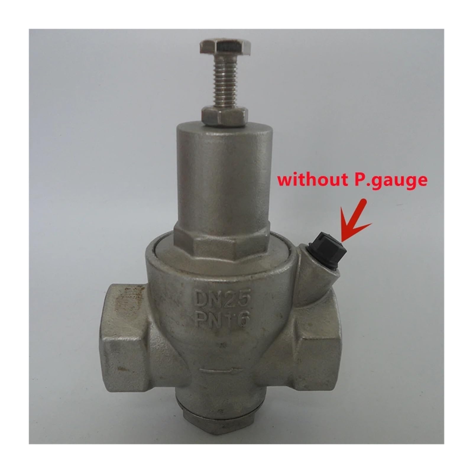 1 zawór redukcyjny ciśnienia wody ze stali nierdzewnej 304 z manometrem DN15-DN50 Regulator wody/zawory redukcyjne/zawory wylotowe (z manometrem ciśnieniowym, DN20)