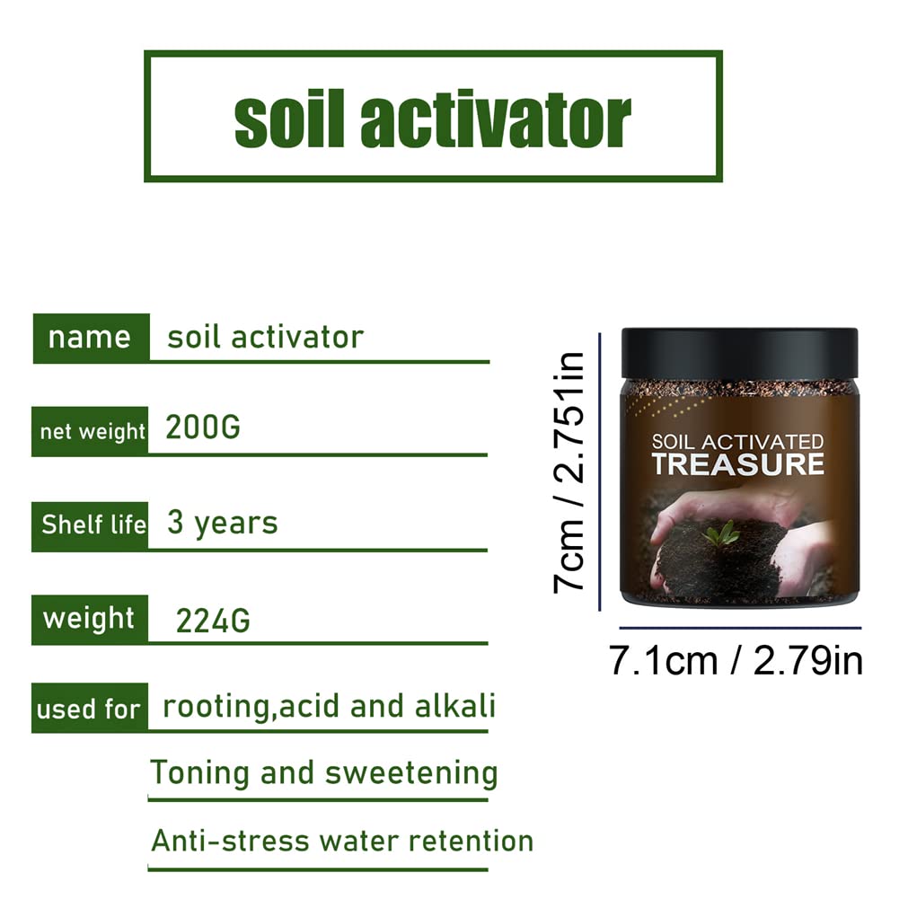 Soil Activated Treasure, Soil Activators For Garden Beds , Potting Mix, Lawns And Gardens, Pimprove Soil, Improve Nutrient Uptake, Soil Plant Flower Fertilizer Activation Treasure Activator (1)
