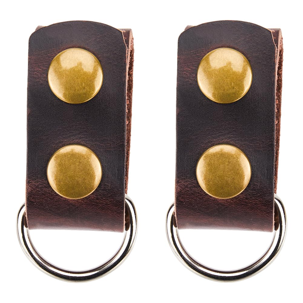 4 Boucles De Ceinture Avec Support élastique - Double Bouton-pression Sécurisé Pour Ceinture De Travail (Noir)