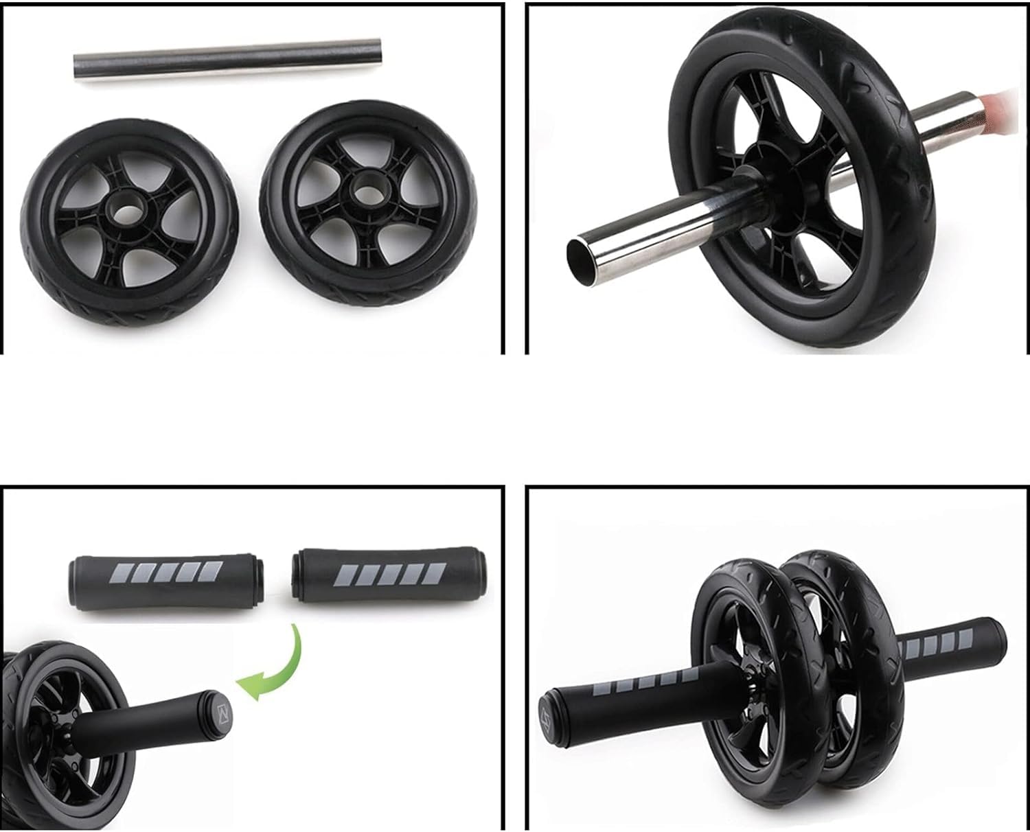 Koła do ćwiczeń Stabiele oefenroller Buikwielroller Antislipbandpatroon Fitness Gym Oefening Dual Ab Roller Wheel Nowy
