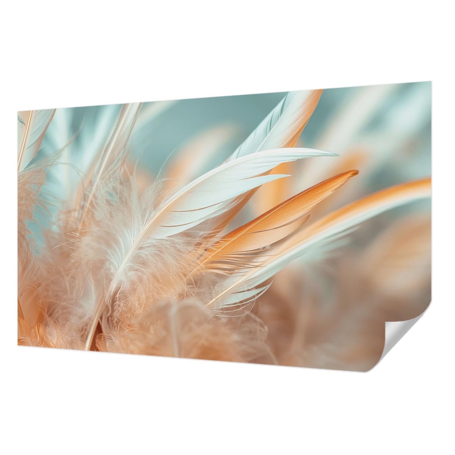 Papier peint chambre à coucher plumes délicates décor intérieur
