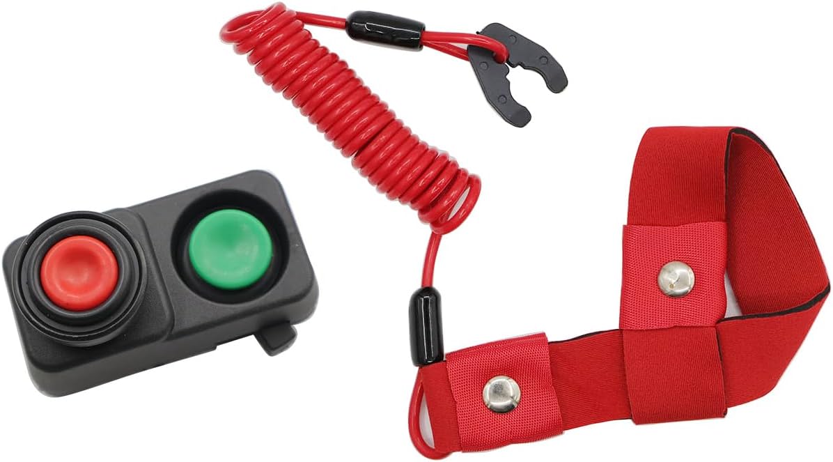 Safety Tether Lanyard Kill Stop Swtich 32099-3818 Compatible with Kawasaki Jet Ski 550/550 SX JS550 1982-1995S