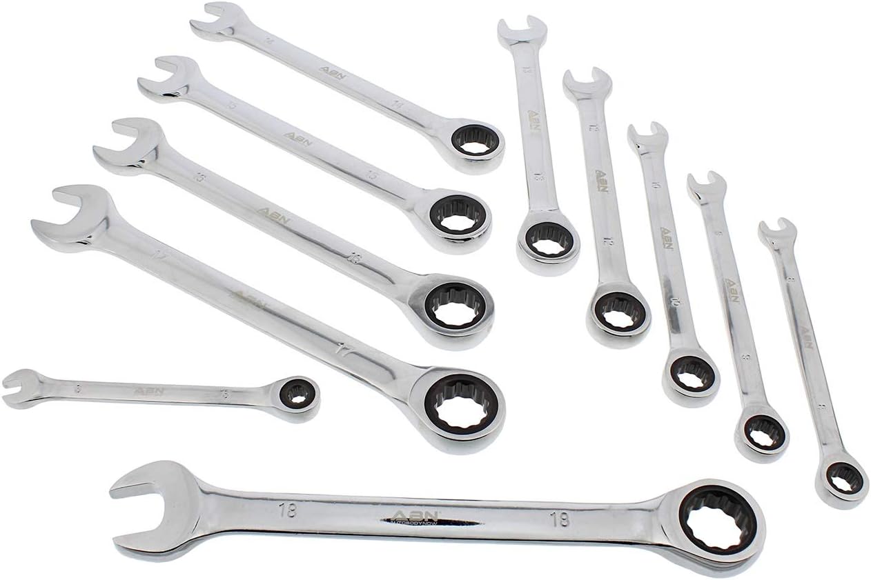 Blасk Frіdау Sаlе 2022 ABN Combo Ratchet Wrench Set SAE and Metric Sizes - 22 Pc Ratcheting Wrench Set with Travel Pouch