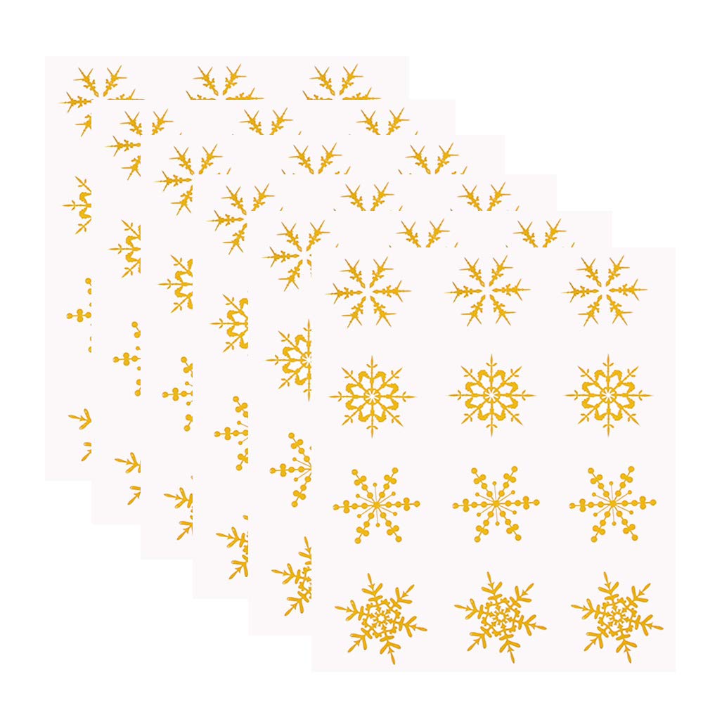300pcs Snowflake Decorative Gold Circle Envelope Seals Self-Adhesive Universal Sealing Stickers Gift Boxes Label Stickers